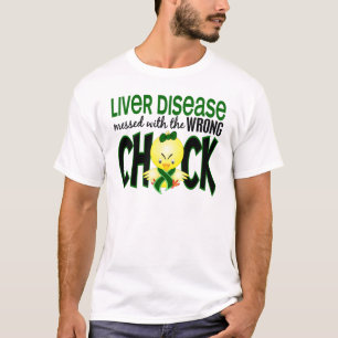 Camiseta Infecção hepática sujada com o pintinho errado