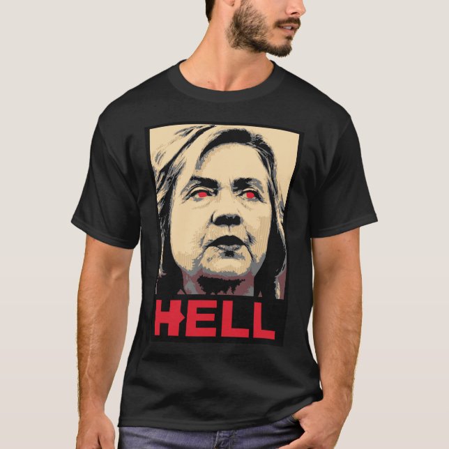Camiseta Inferno curvado de Hillary Clinton - Anti-Hillary (Frente)