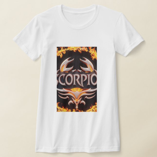 Camiseta Inferno de Scorpio: Chamas Simbólicas na Arte (Postura )