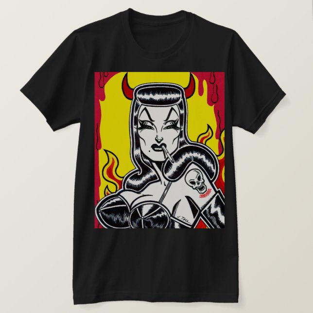 Camiseta Inferno em Heels (Frente do Design)