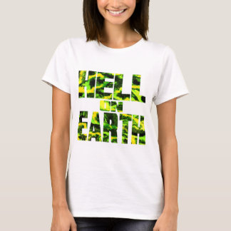 Camiseta Inferno na Terra T ( Verde tóxico ) Feminino