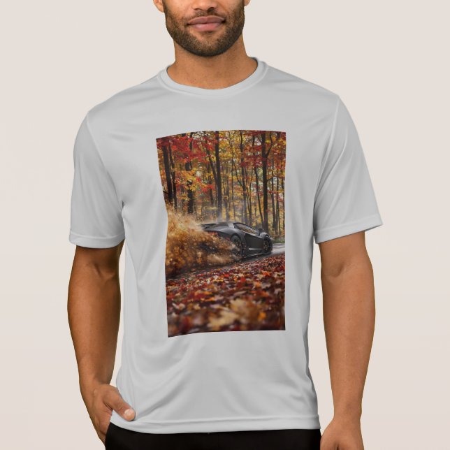 Camiseta Inferno Run – Black Velocity Through Autumn Flame (Frente)