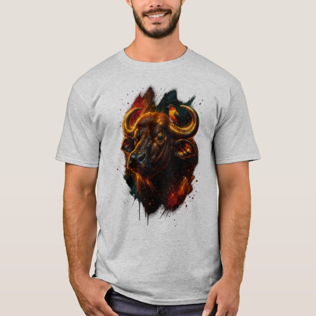 Camiseta Inferno Taurus – Glowing Bull Power T-Shirt (Frente)
