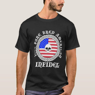 Camiseta Infiel americano produzido puro de 100%