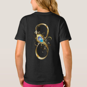 Camiseta Infinidade com a pena Pavão de Ouro