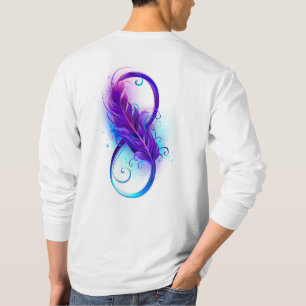 Camiseta Infinidade com pena roxa