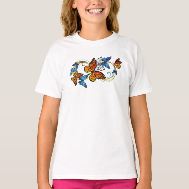 Camiseta Infinidade de Borboletas Monarca (Frente)