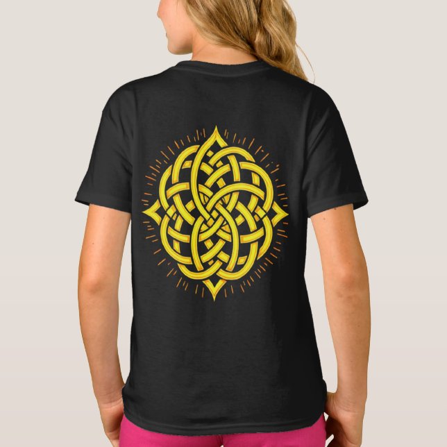 Camiseta Infinite Harmony: Sacred Mandala Celtic Symbol Art (Verso)