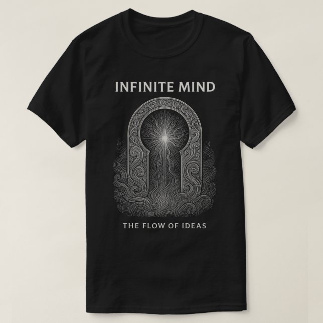 Camiseta INFINITE MIND – The Flow of Ideas (Frente do Design)