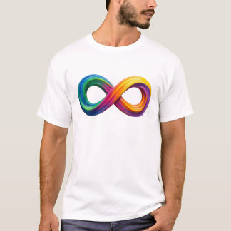 Camiseta Infinito Arco-Íris Colorido