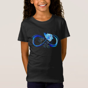Camiseta Infinito brilhante com rosa azul