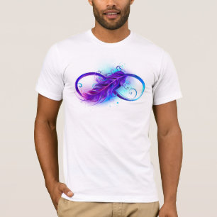 Camiseta Infinito com Pena Roxa