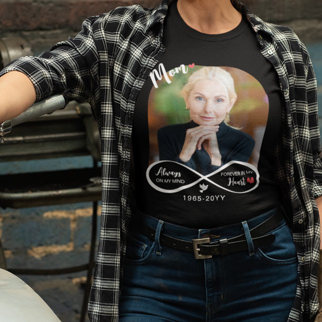 Camiseta Infinito Sempre Na Minha Mente Foto Memorial Da Mã (Criador carregado)