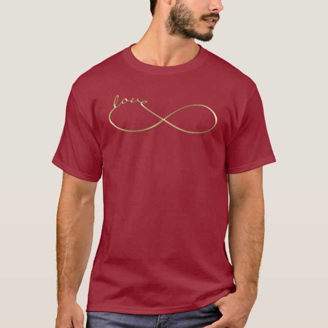 Camiseta Infinity Love Lemniscate gold + seu apoio. (Frente)