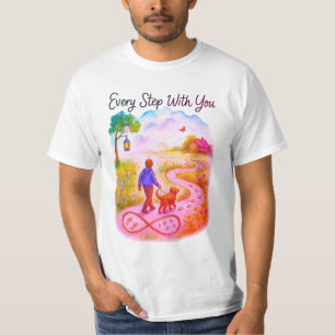 Camiseta Infinity Paw imprime a viagem de Pet Lover da Vint