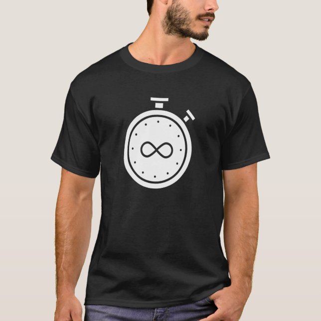 Camiseta Infinity Stopwatch Time é uma ciência infinita (Frente)