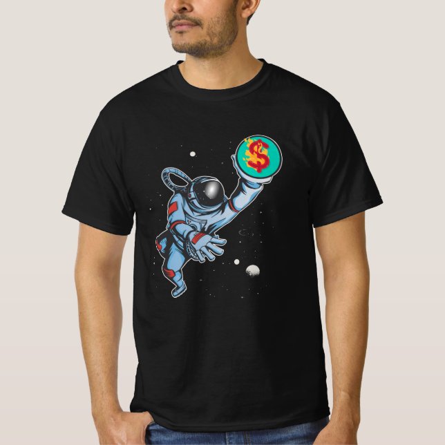 Camiseta Inflação ao astronauta da lua (Frente)
