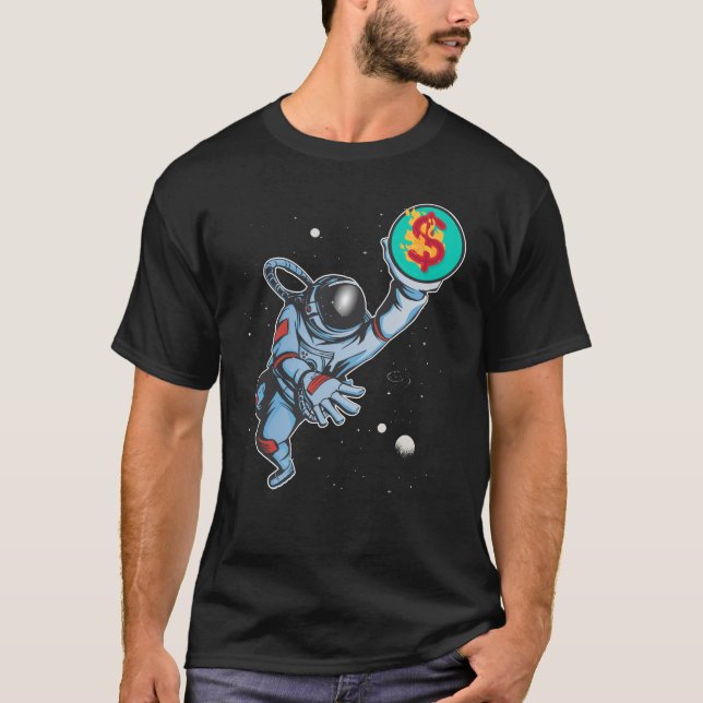 Camiseta Inflação ao astronauta da lua (Frente)