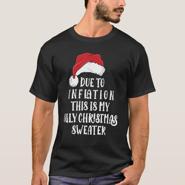 Camiseta Inflação Sarcasmo Homens Feios de Natal Mulheres (Frente)