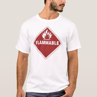 Camiseta inflamável