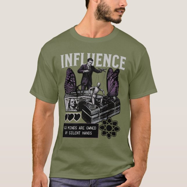 Camiseta Influence – Silent Control Mind Manipulation (Frente)