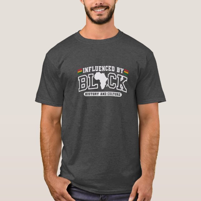 Camiseta Influenciado pela História e Cultura Negra (Frente)