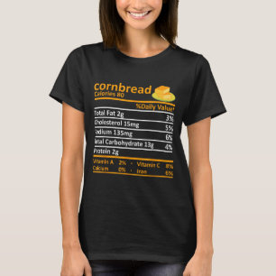 Camiseta Informação Nutricional de Pão de Milho Fantasia de