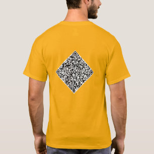 Camiseta Informações de Scan de Código QR Personalizado Esc