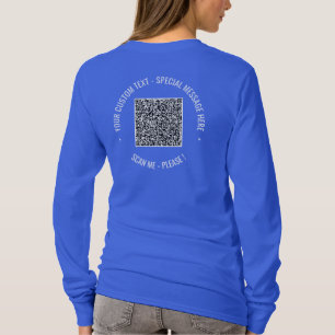 Camiseta Informações de verificação de código QR e T-Shirt