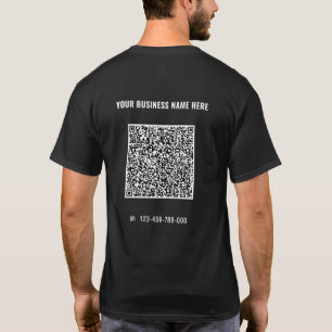 Camiseta Informações de verificação de código QR e T-Shirt 