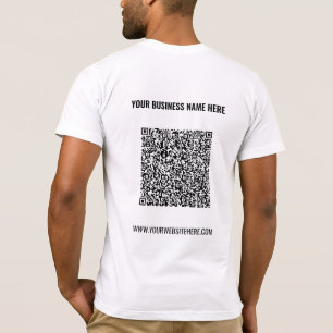 Camiseta Informações de verificação de código QR e T-Shirt