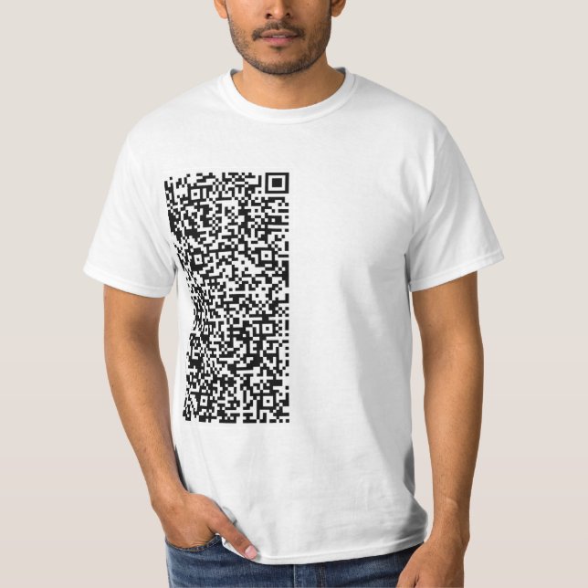 Camiseta Informações de verificação de código QR moderno -  (Frente)
