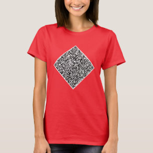 Camiseta Informações de verificação de código QR Personaliz
