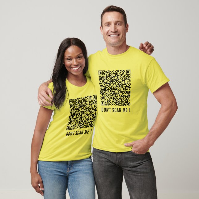 Camiseta Informações de verificação de código QR Texto de c (Unissex)