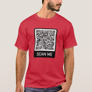 Camiseta Informações do Código QR Digitalizar-me T-Shirt En