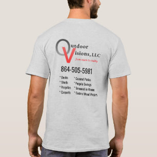 Camiseta Informações do Verso do Logo da Outdoor Visions