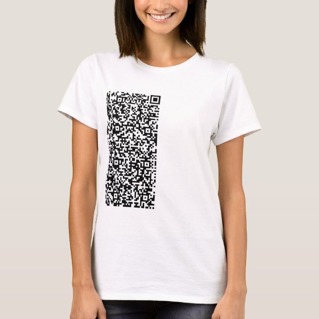 Camiseta Informações personalizadas de verificação de códig (Frente)