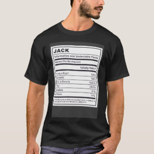 Camiseta Informações sobre Jack e Fatos Inegáveis