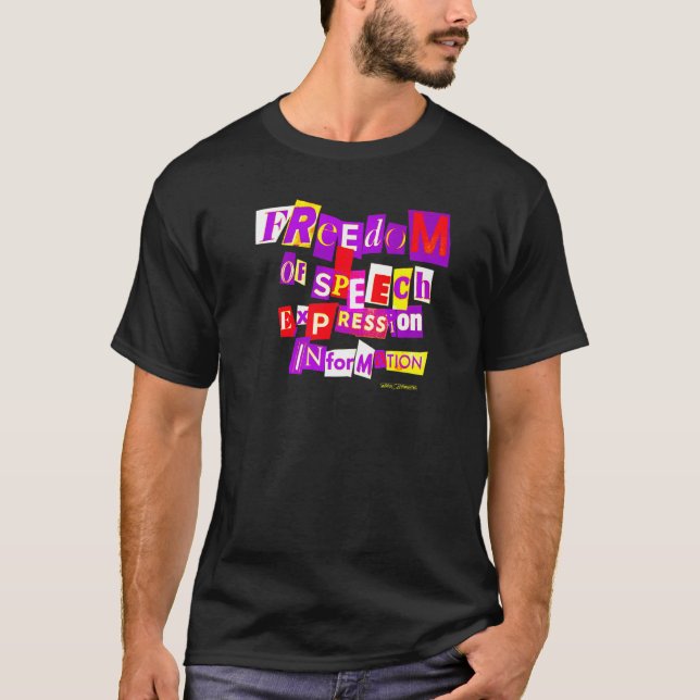 Camiseta Informações sobre liberdade de expressão (Frente)