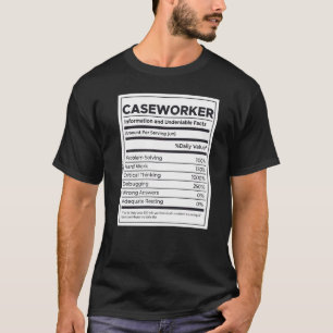 Camiseta Informações sobre Nutrição do Caseworker