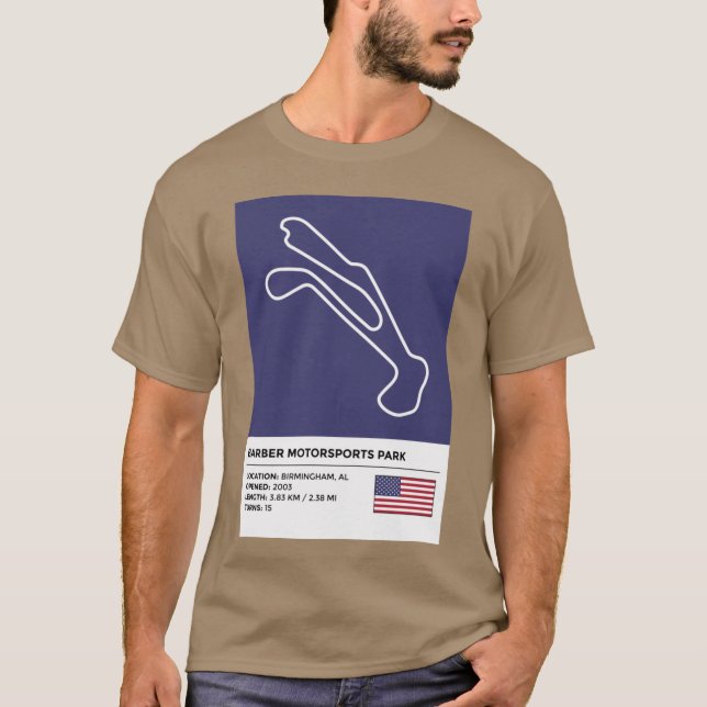 Camiseta Informações sobre o Parque de Motoesportes Barber (Frente)