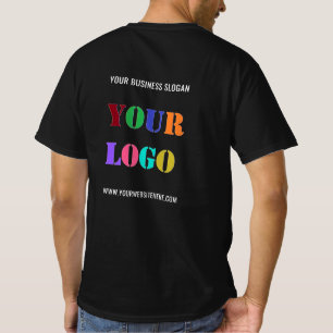 Camiseta Informações sobre o texto do logotipo Promocional 