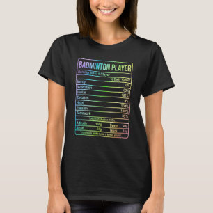 Camiseta Informações Sobre Os Jogadores De Badminton E Fato