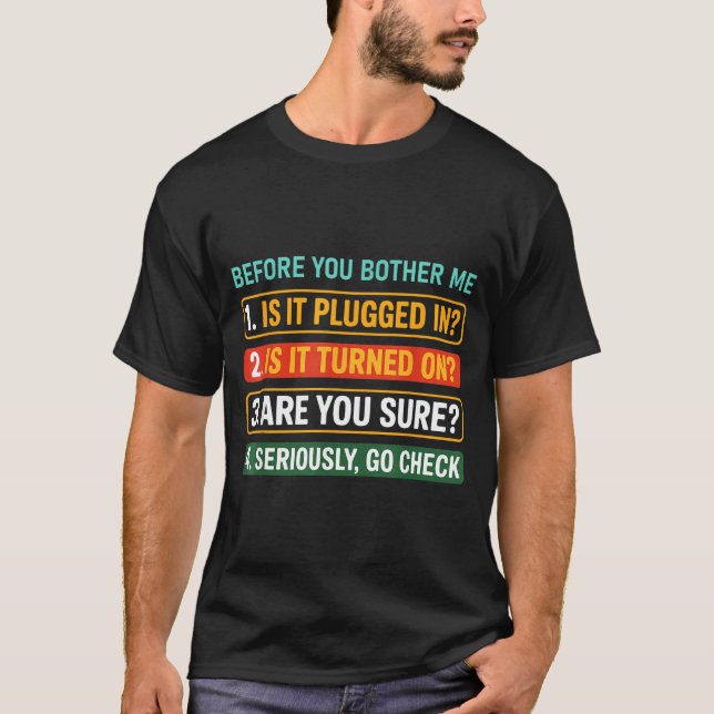 Camiseta Information Technology Tech _ Funny Technical Supr (Frente)
