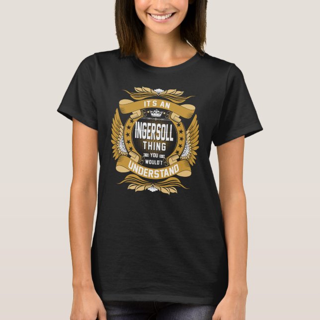 Camiseta INGERSOLL Name, INGERSOLL Family name crest (Frente)