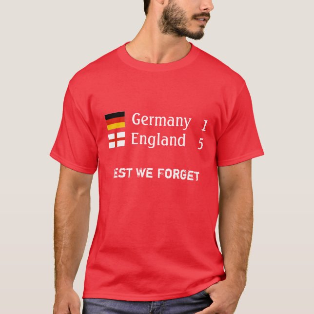 Camiseta Inglaterra 5 Alemanha 1 t-shirt (Frente)