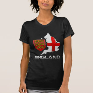 Camiseta Inglaterra: Armas, Sinalizador e Mapa