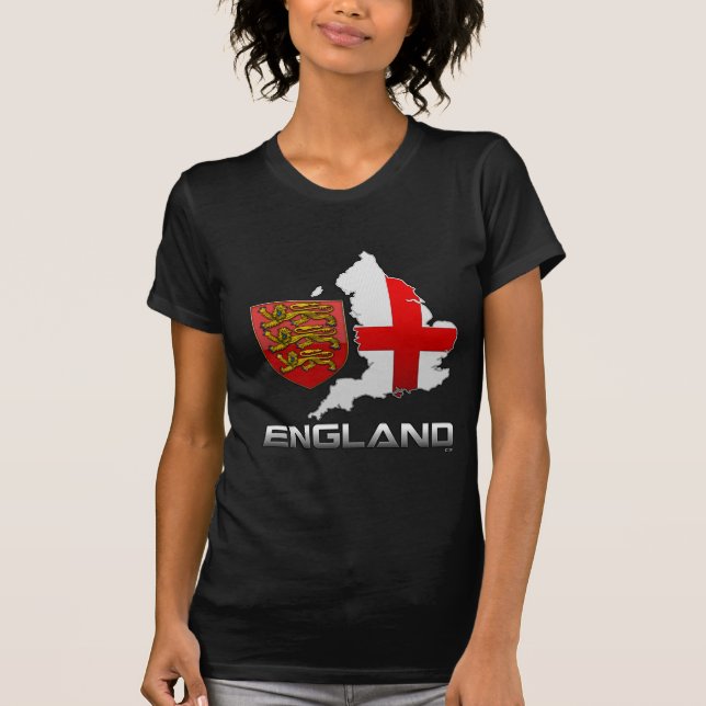 Camiseta Inglaterra: Armas, Sinalizador e Mapa (Frente)
