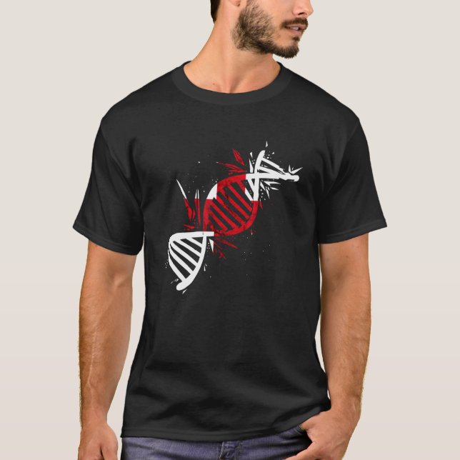 Camiseta Inglaterra DNA Molecule English Roots England Flag (Frente)