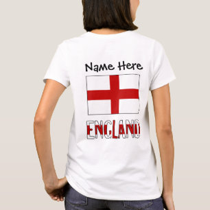 Camiseta Inglaterra e Bandeira Inglesa Personalizada